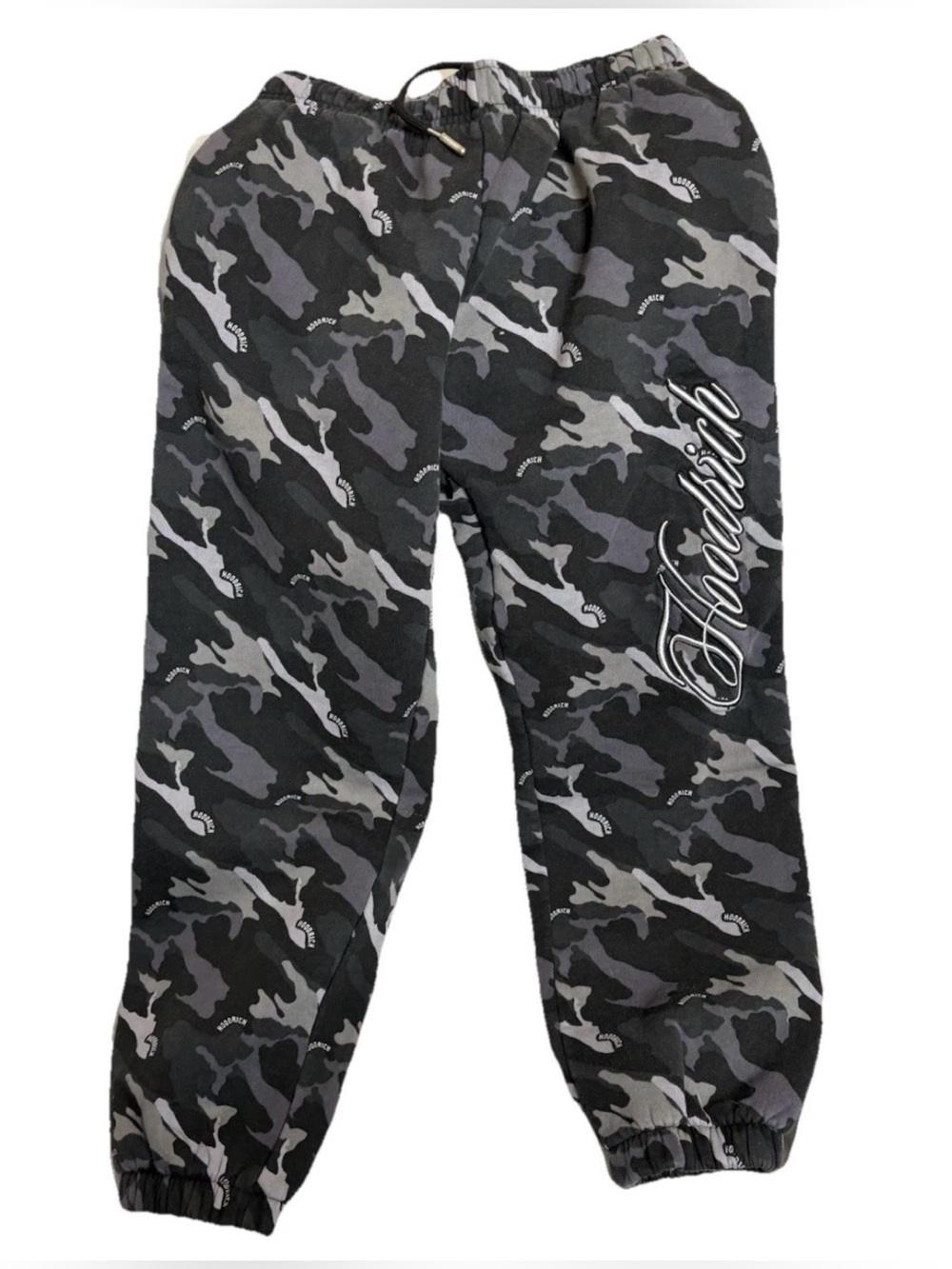 Hoodrich Gray Sweatpants Men’ Core Fit Streetwear Logo Joggers Camo Small
